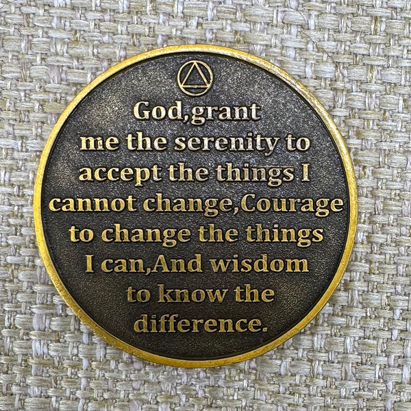 Medallion: Bronze Sunrise Serenity Prayer Coin