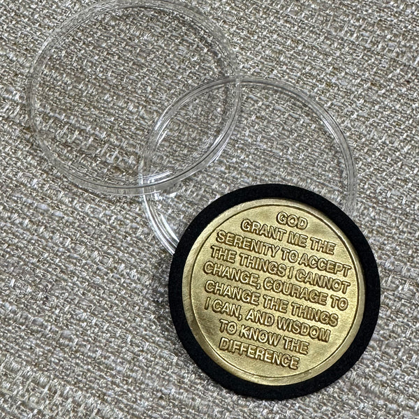 Clear Medallion Coin Holder: Adjustable Gasket Protector