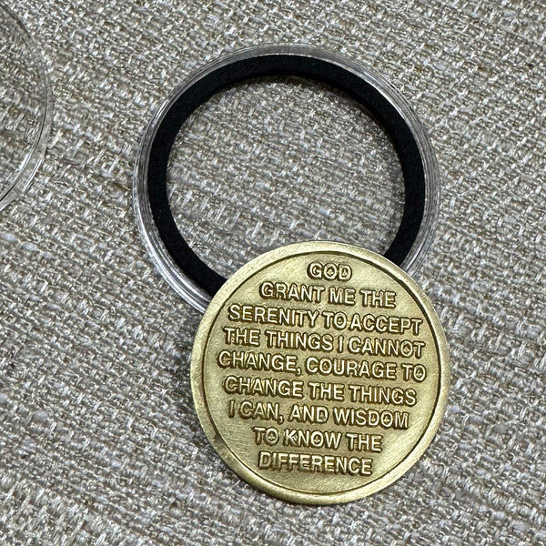 Clear Medallion Coin Holder: Adjustable Gasket Protector