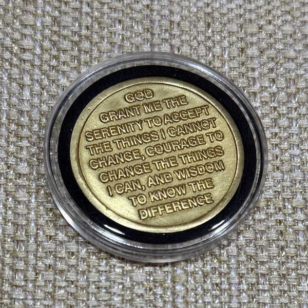 Clear Medallion Coin Holder: Adjustable Gasket Protector