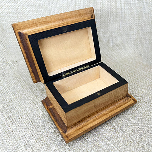 Handmade Linden Wood Gratitude Box: Wood Burned Keepsake Gift