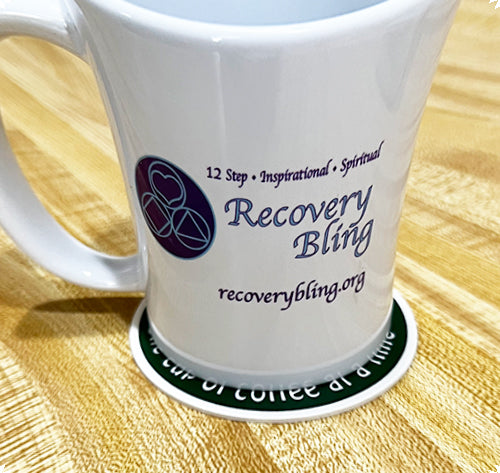 Recovery Coffee Coasters: 12 Step Serenity Gift, Set of 4