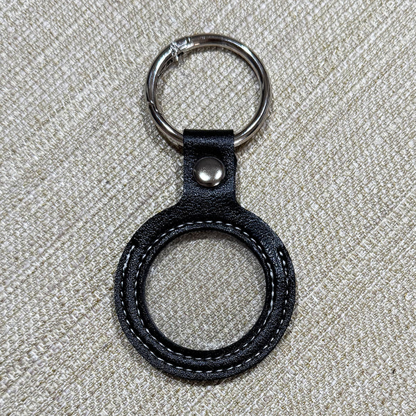 Faux Leather Medallion Holder Keychain: 12 Step Recovery Gift