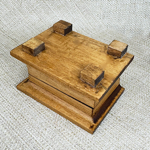 Handmade Linden Wood Gratitude Box: Wood Burned Keepsake Gift