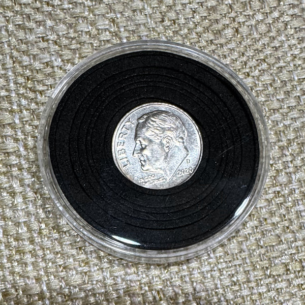 Clear Medallion Coin Holder: Adjustable Gasket Protector