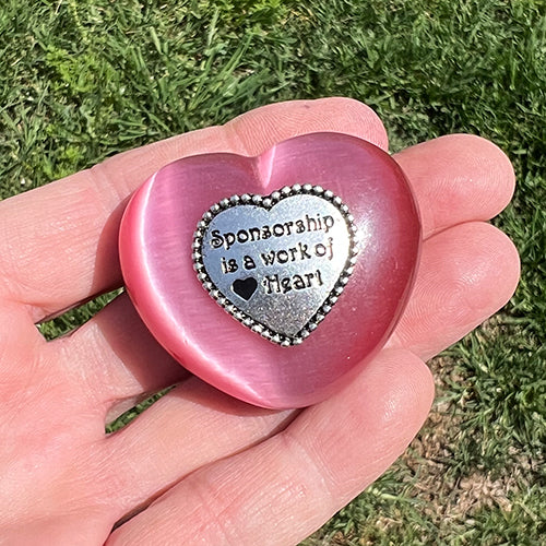 Sponsorship Love Heart - Pink Cat's Eye