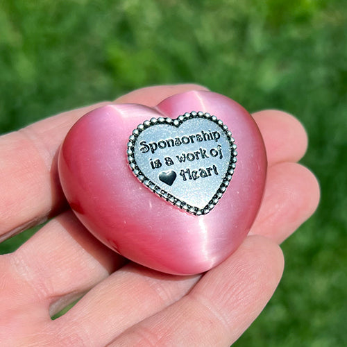 Sponsorship Love Heart - Pink Cat's Eye