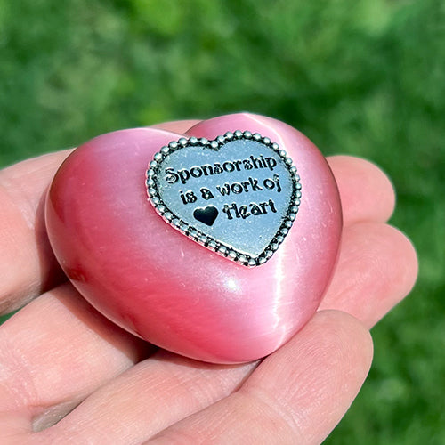 Sponsorship Love Heart - Pink Cat's Eye