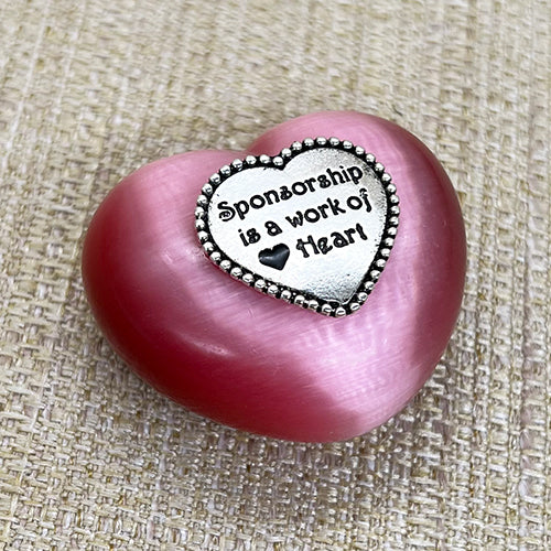 Sponsorship Love Heart - Pink Cat's Eye