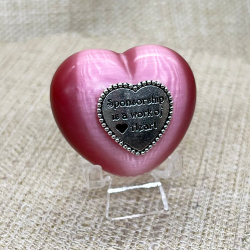 Sponsorship Love Heart - Pink Cat's Eye