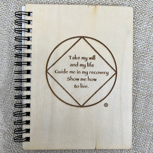 "Take my will and my life" Wood Notebook