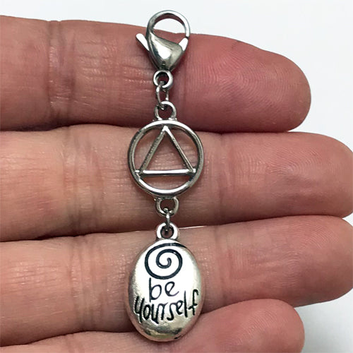 Alcoholics Anonymous "Be Yourself" key tag charm