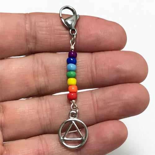Alcoholics Anonymous "Chakra" key tag charm