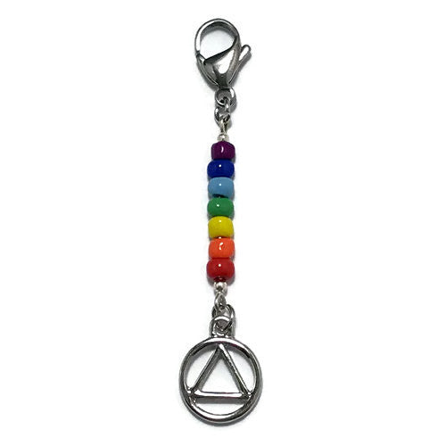 Alcoholics Anonymous "Chakra" key tag charm