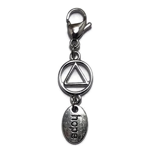 Alcoholics Anonymous "Hope" key tag charm