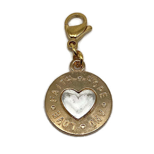 "Faith Hope and Love" Gold and Silver Charm