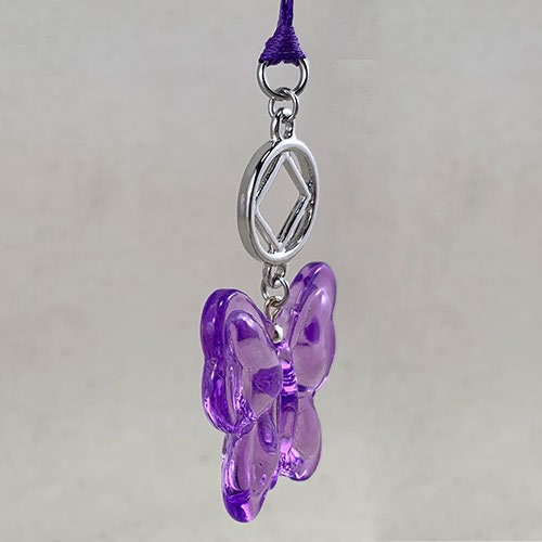 Narcotics Anonymous - Purple Glass Butterfly Sun Catcher