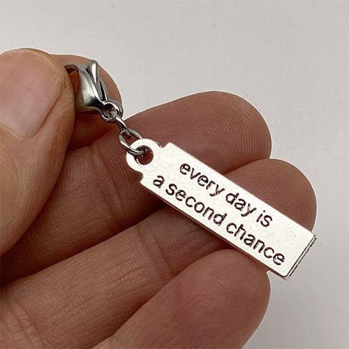 Recovery Jewelry, 12 Step Charm, Inspirational charm, Second Chance, recovery, recovery charm, NA Charm, AA Charm, OA Charm