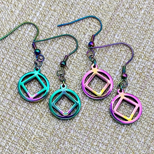 Narcotics Anonymous - Stainless Steel Cutout Earrings