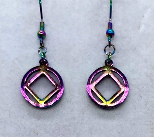 Narcotics Anonymous - Stainless Steel Cutout Earrings