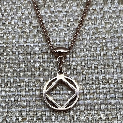 Narcotics Anonymous  - Rose Gold Cutout Pendant