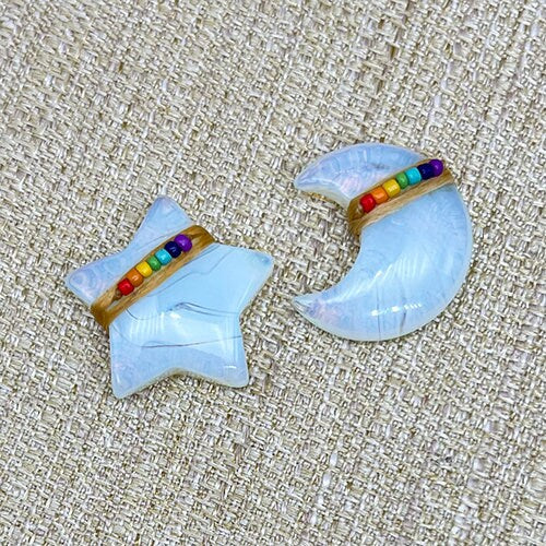 Opalite Chakra Moon and Star