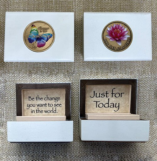 "Butterfly" & "Lotus Flower" Medallion or Treasure Box