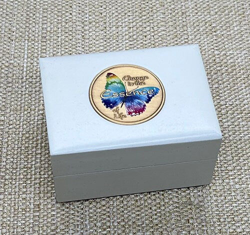 "Butterfly" & "Lotus Flower" Medallion or Treasure Box