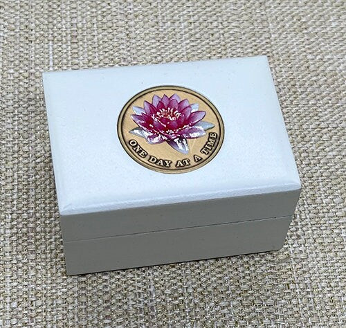 "Butterfly" & "Lotus Flower" Medallion or Treasure Box