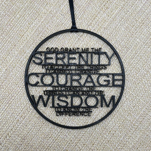 Serenity Prayer Wood Cut Wall Hanging