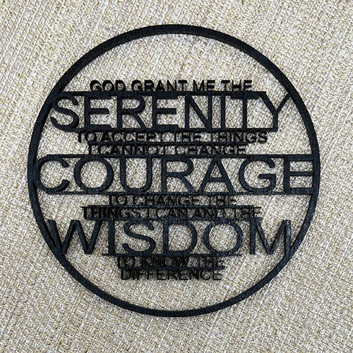 Serenity Prayer Wood Cut Wall Hanging