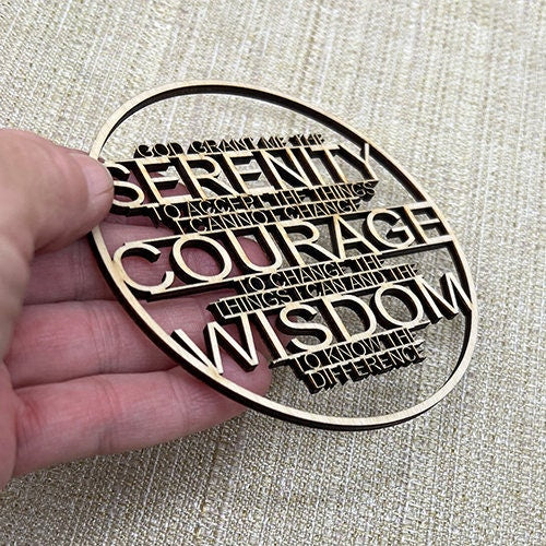 Serenity Prayer Wood Cut Wall Hanging