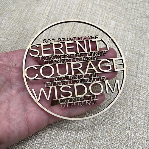 Serenity Prayer Wood Cut Wall Hanging
