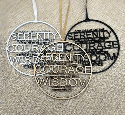 Serenity Prayer Wood Cut Wall Hanging