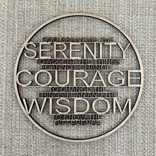 Serenity Prayer Wood Cut Wall Hanging