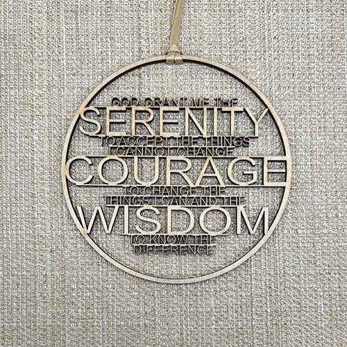 Serenity Prayer Wood Cut Wall Hanging
