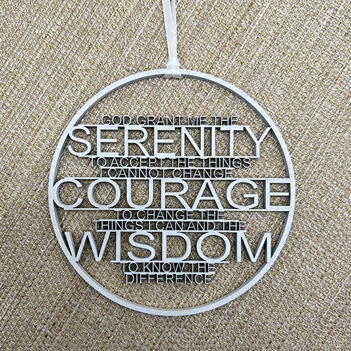 Serenity Prayer Wood Cut Wall Hanging