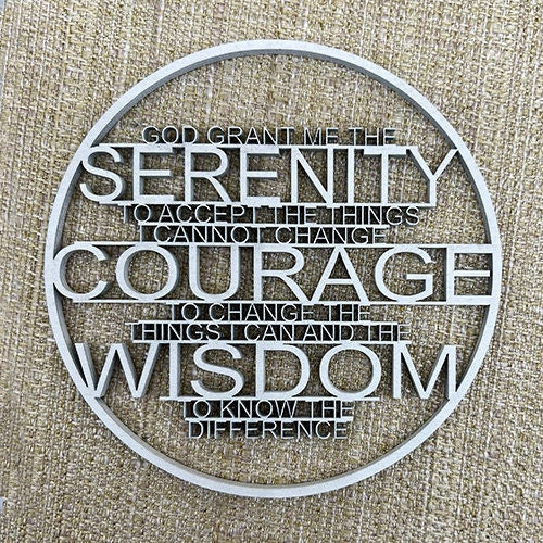Serenity Prayer Wood Cut Wall Hanging