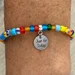 "Just for Today" Multi Colored African beads stretch bracelet