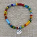 "Just for Today" Multi Colored African beads stretch bracelet