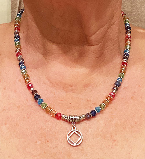 Narcotics Anonymous Crystal Chakra Necklace