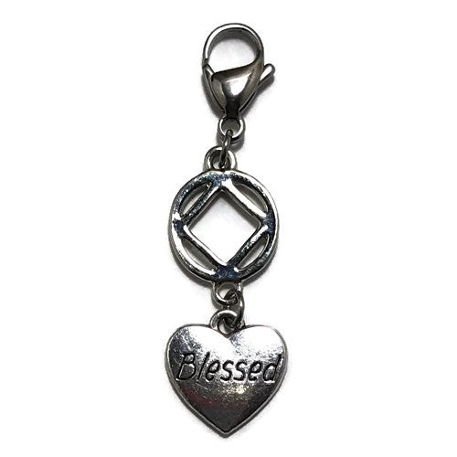 Narcotics Anonymous "Blessed" key tag charm