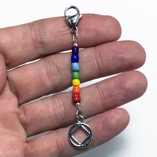 Narcotics Anonymous "Chakra" key tag charm