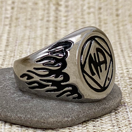 Stainless Steel Narcotics Anonymous Ring for Men
