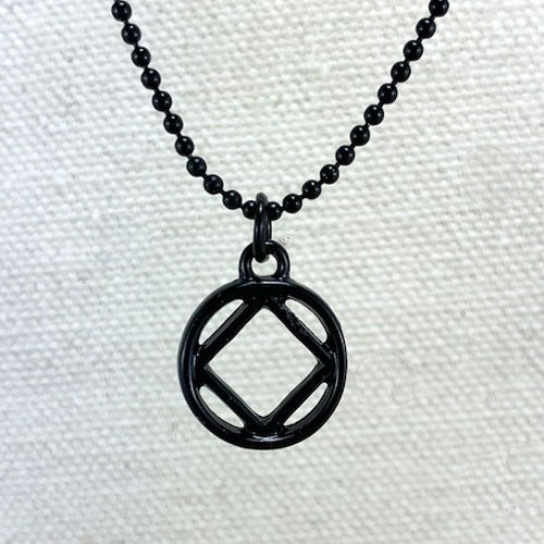 Narcotics Anonymous Purple, Black, or Red, Enameled Mini Pendant