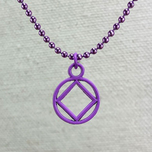Narcotics Anonymous Purple, Black, or Red, Enameled Mini Pendant