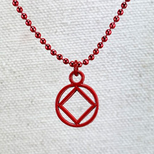 Narcotics Anonymous Purple, Black, or Red, Enameled Mini Pendant