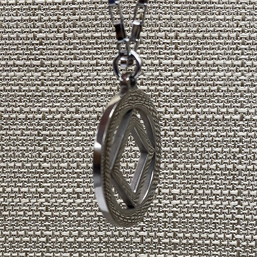 Narcotics Anonymous Logo Stainless Steel Cutout Pendant - Large