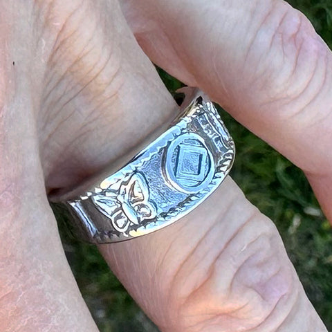 Narcotics Anonymous Butterfly Ring: Stainless Steel 12 Step Recovery Jewelry