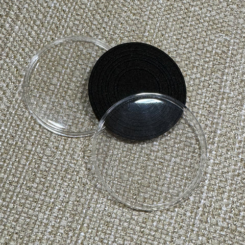 Clear Medallion Coin Holder: Adjustable Gasket Protector